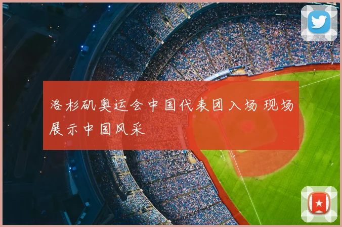 洛杉矶奥运会中国代表团入场 现场展示中国风采